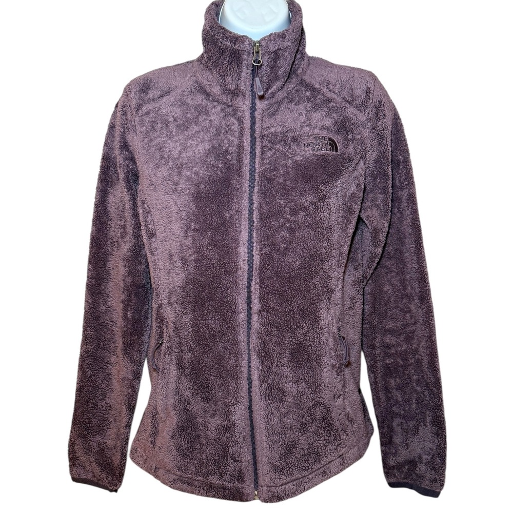The North Face Osito Jacket Womens XS Plush Purple Full Zip Cozy Outerwear Logo‎